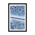 POSTER MIT PASSEPARTOUT BLICK AUF DIE WINTERLANDSCHAFT - NATUR - POSTER