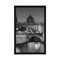 POSTER DAZZLING PANORAMA OF PARIS IN BLACK AND WHITE - BLACK AND WHITE - POSTERS