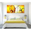 5-PIECE CANVAS PRINT ETHNO FLOWER - PICTURES FLOWERS - PICTURES