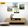 CANVAS PRINT SET MOST AMAZING MONUMENTS OF THE WORLD - SET OF PICTURES - PICTURES