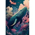 CANVAS PRINT SURREALISTIC WHALE - PICTURES UNDERWATER WORLD - PICTURES