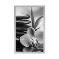 POSTER MEDITATIVE ZEN COMPOSITION IN BLACK AND WHITE - BLACK AND WHITE - POSTERS