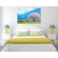 CANVAS PRINT MAGICAL TREE IN THE MIDDLE OF THE MOUNTAINS - PICTURES OF NATURE AND LANDSCAPE - PICTURES