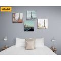 CANVAS PRINT SET EIFFEL TOWER - SET OF PICTURES - PICTURES