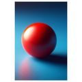 OBRAZ ČERVENÁ KOULE NA MODRÉM - OBRAZY PODLE MOTIVU - OBRAZY