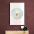 KÉP MODERN KÖR SZIVÁRVÁNNYAL MID-CENTURY - ABSZTRAKT KÉPEK - KÉPEK