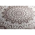 WANDBILD MANDALA DER HARMONIE AUF BRAUNEM HINTERGRUND - BILDER MIT FENG SHUI-MOTIVEN - BILDER