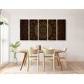 5-PIECE CANVAS PRINT VINTAGE MANDALA IN INDIAN STYLE - PICTURES FENG SHUI - PICTURES