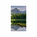 POSTER WITH MOUNT BEAUTIFUL PANORAMA OF THE MOUNTAINS BY THE LAKE - NATURE - POSTERS