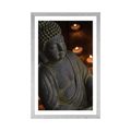 POSTER WITH MOUNT BUDDHA FULL OF HARMONY - FENG SHUI - POSTERS