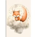 CANVAS PRINT DREAMY LEAF - DREAMY LITTLE ANIMALS - PICTURES