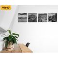 CANVAS PRINT SET BLACK AND WHITE LANDSCAPES - SET OF PICTURES - PICTURES