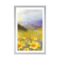 POSTER WITH MOUNT FIELD FULL OF DAISIES - FLOWERS - POSTERS