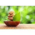 WALL MURAL ZEN STONES AND A LEAF IN A BOWL - WALLPAPERS FENG SHUI - WALLPAPERS