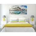 CANVAS PRINT LAKE NEAR A MAGNIFICENT MOUNTAIN - PICTURES OF NATURE AND LANDSCAPE - PICTURES