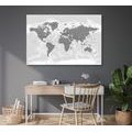 OBRAZ NA KORKU MAPA SVĚTA S ČERNOBÍLÝM NÁDECHEM - OBRAZY NA KORKU - OBRAZY