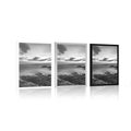 POSTER BEAUTIFUL LANDSCAPE BY THE SEA IN BLACK AND WHITE - BLACK AND WHITE - POSTERS