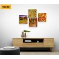 CANVAS PRINT SET NATURE IN AUTUMN COLORS - SET OF PICTURES - PICTURES