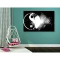 CANVAS PRINT YIN AND YANG SYMBOL IN BLACK AND WHITE - BLACK AND WHITE PICTURES - PICTURES