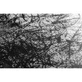 CANVAS PRINT WOMAN WITH ABSTRACT ELEMENTS - BLACK AND WHITE PICTURES - PICTURES