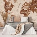 SELF ADHESIVE WALLPAPER WORLD MAP IN RETRO DESIGN - SELF-ADHESIVE WALLPAPERS - WALLPAPERS