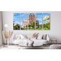 5-PIECE CANVAS PRINT CATHEDRAL IN BARCELONA - PICTURES OF CITIES - PICTURES