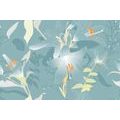SELF ADHESIVE WALLPAPER MAGICAL LILY IN BLUE VERSION - SELF-ADHESIVE WALLPAPERS - WALLPAPERS