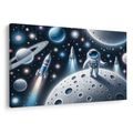 TABLOU ASTRONAUT PENTRU COPII PE LUNĂ - TABLOURI PENTRU COPII UNIVERSUL - TABLOURI