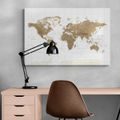 DECORATIVE PINBOARD BEAUTIFUL VINTAGE WORLD MAP WITH A WHITE BACKGROUND - PICTURES ON CORK - PICTURES