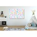 CANVAS PRINT TOYS IN PASTEL COLORS - CHILDRENS PICTURES - PICTURES
