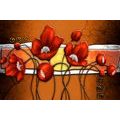 CANVAS PRINT RED POPPIES AND POPPY HEADS - ABSTRACT PICTURES{% if product.category.pathNames[0] != product.category.name %} - PICTURES{% endif %}