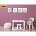 CANVAS PRINT SET FOR CHILDREN IN SOFT COLORS - SET OF PICTURES - PICTURES