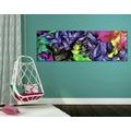 CANVAS PRINT RETRO STROKES OF FLOWERS - ABSTRACT PICTURES{% if product.category.pathNames[0] != product.category.name %} - PICTURES{% endif %}