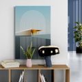 KÉP SZIVÁRVÁNY NYÁRI HÁTTÉRREL MID-CENTURY - ABSZTRAKT KÉPEK - KÉPEK