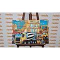 CANVAS PRINT MACHINES ON A CONSTRUCTION SITE - CHILDRENS PICTURES - PICTURES