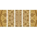 5-PIECE CANVAS PRINT ORNAMENTAL MANDALA WITH LACE - PICTURES FENG SHUI - PICTURES