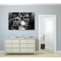 CANVAS PRINT VIRTUAL MIND IN BLACK AND WHITE - BLACK AND WHITE PICTURES - PICTURES