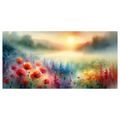 OBRAZ ZÁŘIVÁ KVĚTINOVÁ KRAJINA - OBRAZY VÝCHOD A ZÁPAD SLUNCE - OBRAZY