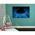 CANVAS PRINT BLUE GERBERA ON A DARK BACKGROUND - PICTURES FLOWERS{% if product.category.pathNames[0] != product.category.name %} - PICTURES{% endif %}