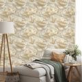 SAMOLEPÍCÍ TAPETA KRÉMOVÉ KVĚTY VE VINTAGE STYLU - VZOROVANÉ TAPETY - TAPETY