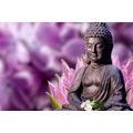 WANDBILD FRIEDLICHER BUDDHA - BILDER MIT FENG SHUI-MOTIVEN - BILDER