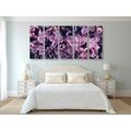 5-PIECE CANVAS PRINT PURPLE LILAC FLOWERS - PICTURES FLOWERS - PICTURES