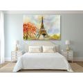 CANVAS PRINT EIFFEL TOWER IN PASTEL COLORS - PICTURES OF CITIES - PICTURES