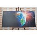 CANVAS PRINT BLUE PLANET EARTH - PICTURES OF SPACE AND STARS - PICTURES