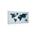 CANVAS PRINT WORLD MAP IN VECTOR GRAPHIC DESIGN - PICTURES OF MAPS - PICTURES