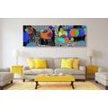 CANVAS PRINT ABSTRACT COMPOSITION - POP ART PICTURES - PICTURES