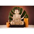 FOTOTAPETE BUDDHA MIT ENTSPANNENDEM STILLLEBEN - TAPETEN MIT FENG SHUI-MOTIVEN - TAPETEN