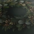 CANVASTAVLA GRÖN NATURLIG ADVENTSKRANS - JUL- OCH VINTERTAVLOR - TAVLOR