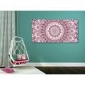 CANVAS PRINT MANDALA OF HARMONY ON A PINK BACKGROUND - PICTURES FENG SHUI - PICTURES