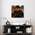 OBRAZ HOŘÍCÍ HALLOWEENSKÝ STRAŠÁK V POLI - HALLOWEENSKÉ A HOROROVÉ OBRAZY - OBRAZY
